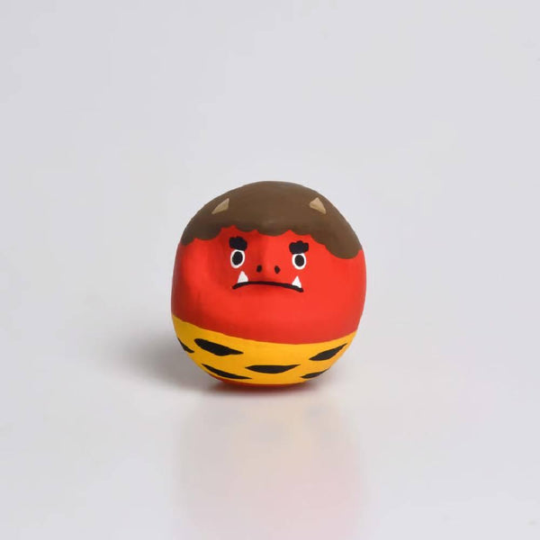 Shirakawa Daruma Demon Red Oni Daruma Doll Good Luck Charm 4.5cm