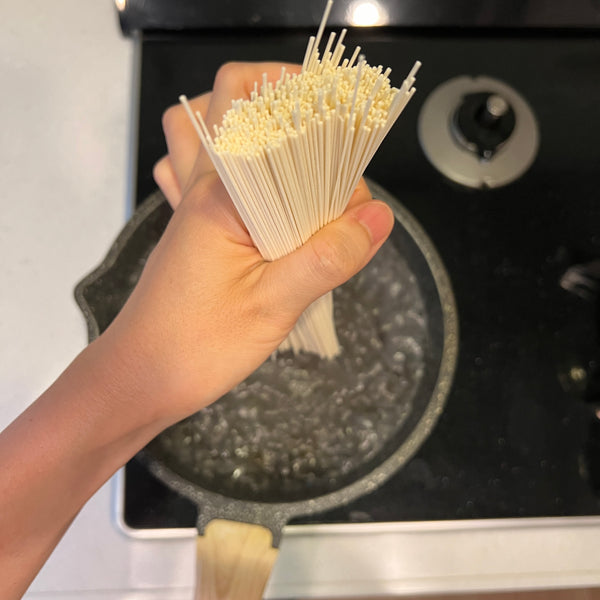 boiling the some noodles