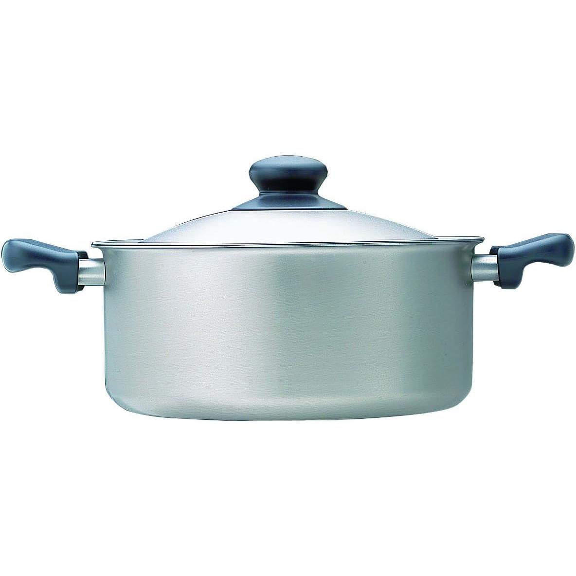 Sori Yanagi Two Handled Matte Finish Stainless Pot With Lid 3.8L
