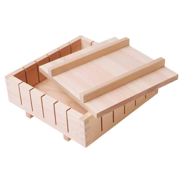 Square Oshizushi Press Hinoki Wood Pressed Sushi Mold 22cm