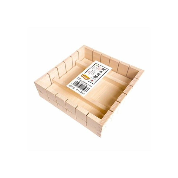 Square Oshizushi Press Hinoki Wood Pressed Sushi Mold 22cm
