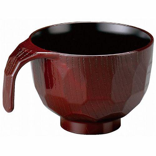 Stackable Bowl Reddish Brown Tortoise Shell Soup Cup with Handle