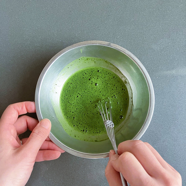 matcha powder fully dissolved