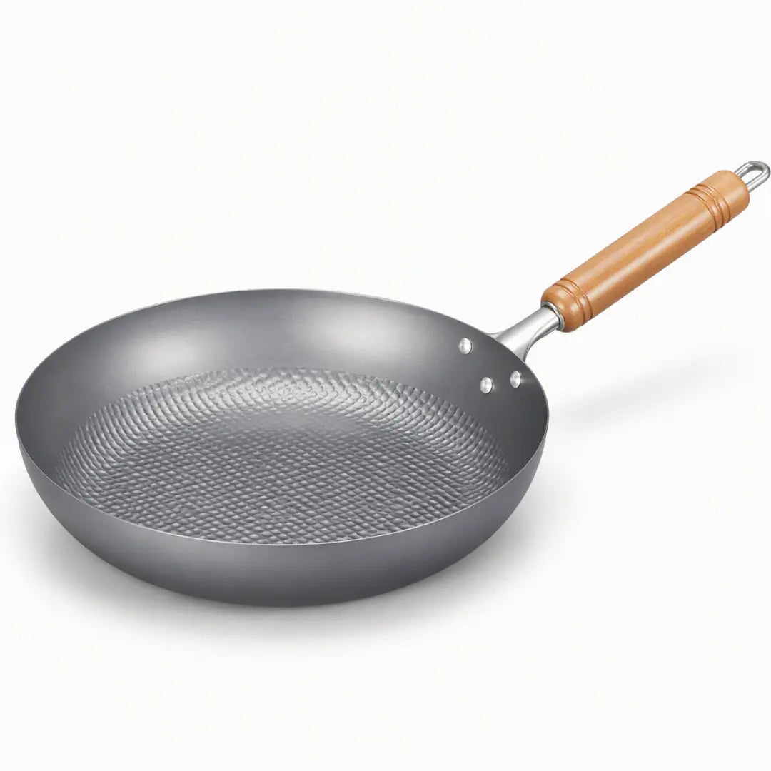 Summit Nitride Embossed Iron Frying Pan Heavy-Duty Flat Bottom Pan 28cm
