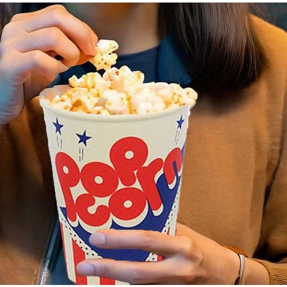 Sunnap Popcorn Buckets Extra Large Retro Popcorn Box (Pack of 50)