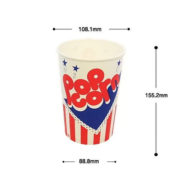 Sunnap Popcorn Buckets Extra Large Retro Popcorn Box (Pack of 50)