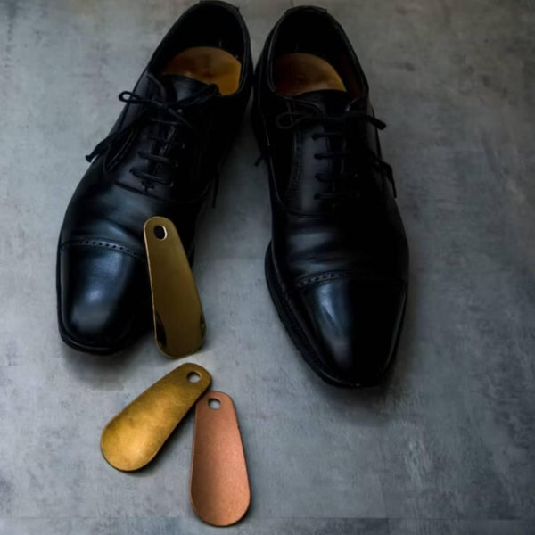 Tanabe Brass Shoehorn Textured & Matte Finish With Gift Box