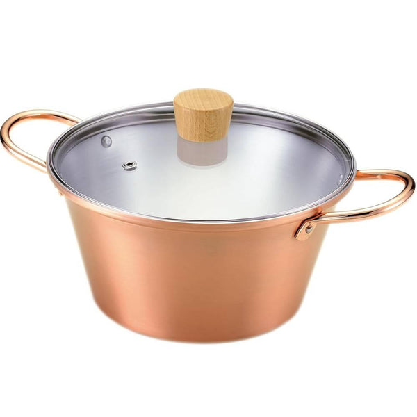 Tanabe High Conductivity Copper Stew Pot With Handle & Lid 15cm