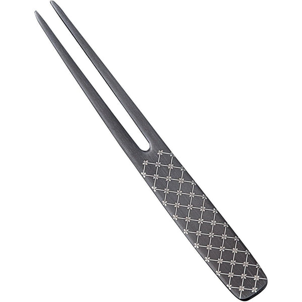 Todai Japanese Black Oxide Steel Wagashi Pick Fork 7 Piece Set