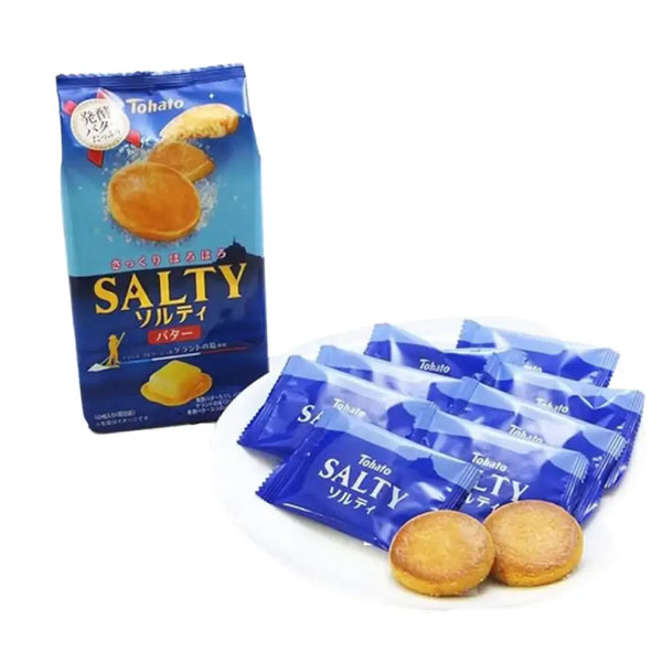 Tohato Salty Salted Butter Cookies 8 Pieces (Box of 12)