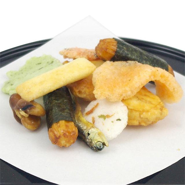 Toyosu Arare Japanese Rice Crackers 9 Types Assortment 80g (Pack of 3)