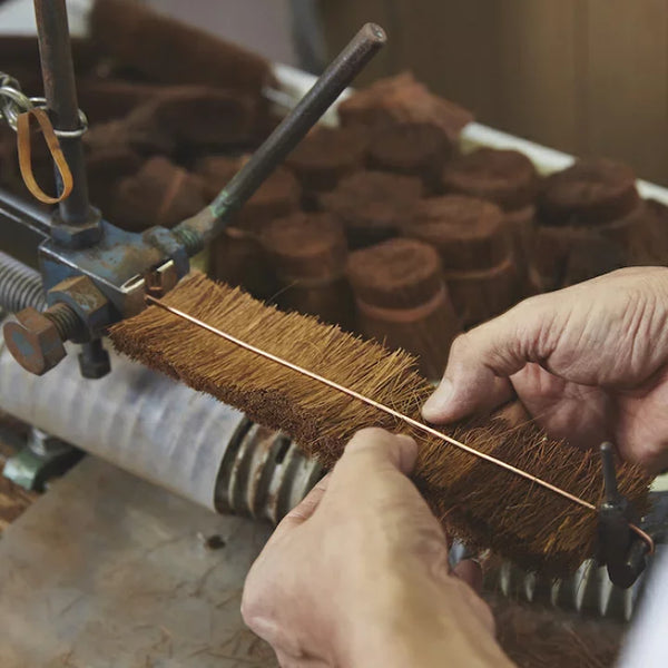 Umezawa Handcrafted Narrow Tawashi Eco-Friendly Palm Fiber Scrub Brush