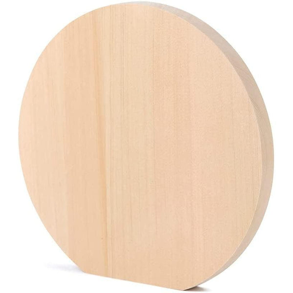 Umezawa Round Hiba Cypress Wood Cutting Board Knife-Friendly