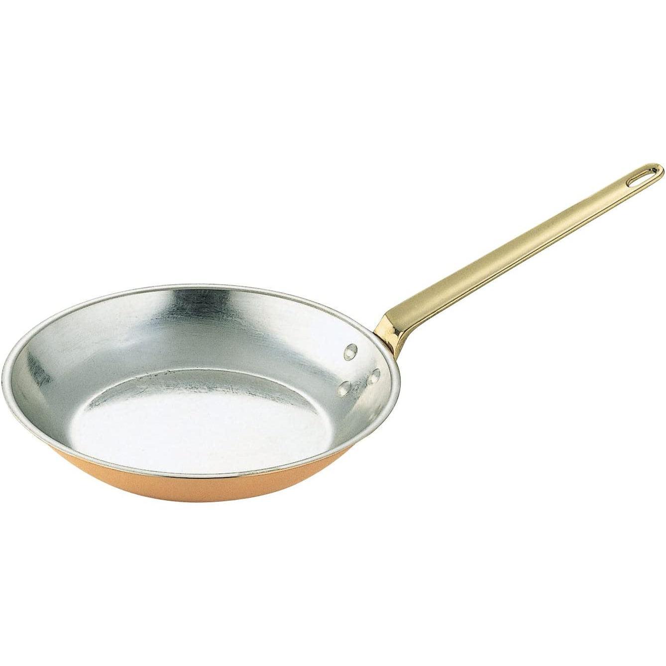 Wadasuke Round Copper Frying Pan Japanese Copper Pan 22cm
