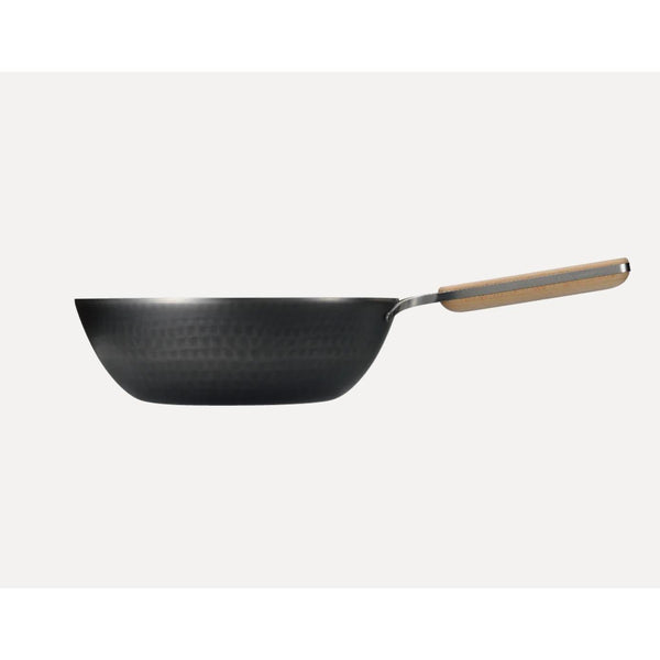 Wahei Enzo Flat-Bottomed Carbon Steel Induction Wok (1.6mm Thick) 28cm