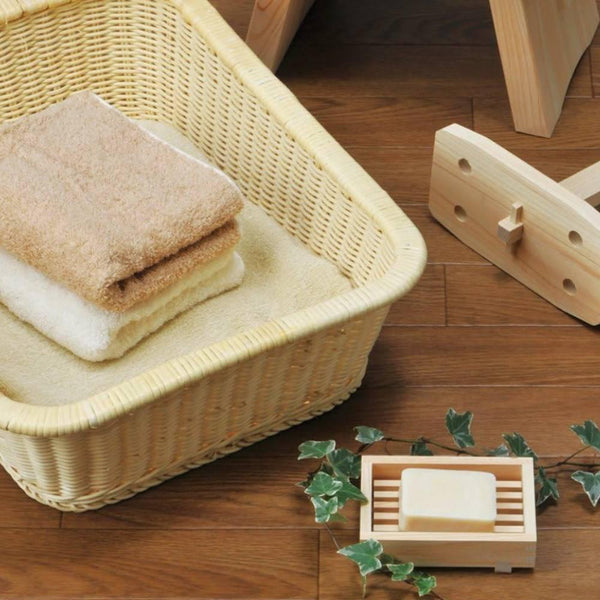 Antibacterial Handcrafted Hinoki Wooden Soap Dish 12.5cm