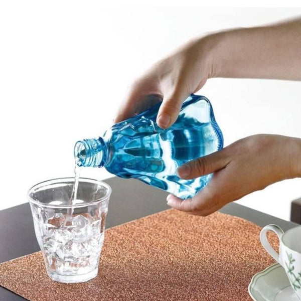 Mt. Fuji Shaped Glass Bottle Water Server With Cap 400ml