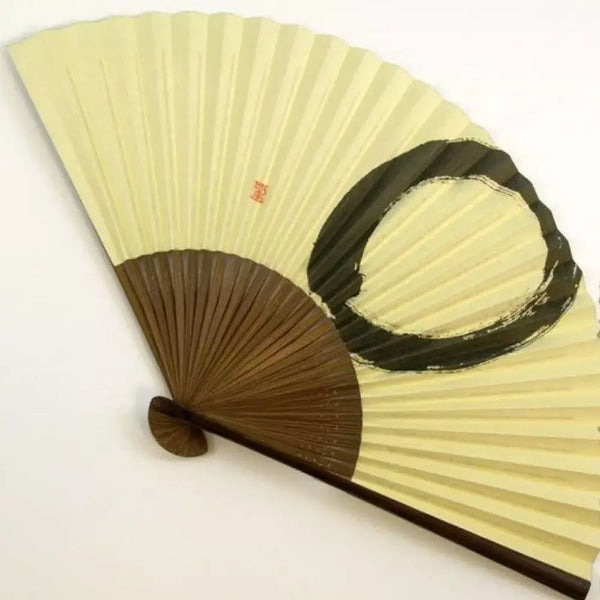 Yamani Enso Zen Circle Sensu Handheld Folding Fan 22.5cm