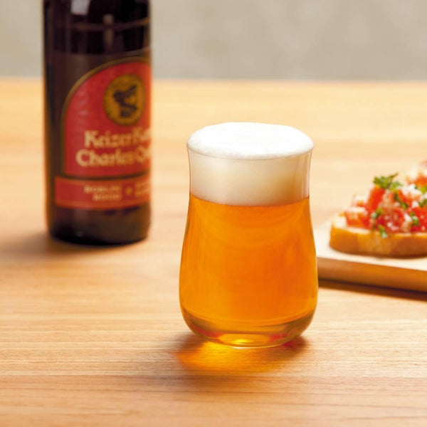 Aderia Craft Beer Glass Curved Bottom Stylish Premium Glassware 280ml