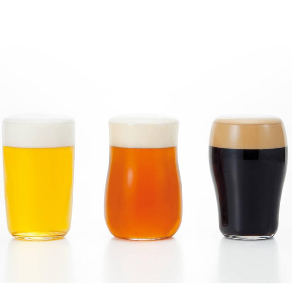 Aderia Craft Beer Glass Set Premium Short Glass Collection 3 Pieces