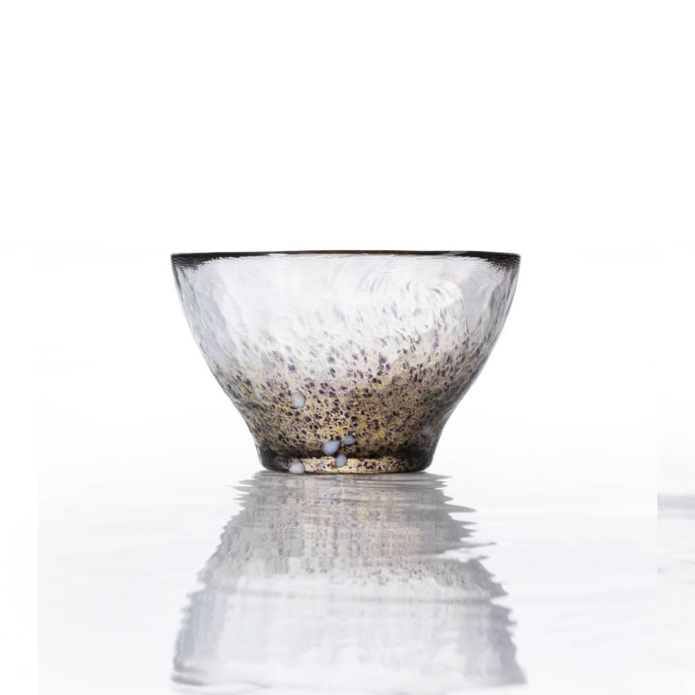 Aderia Handmade Sake Cup Shot Glass Rustic Metallic Pattern 85ml