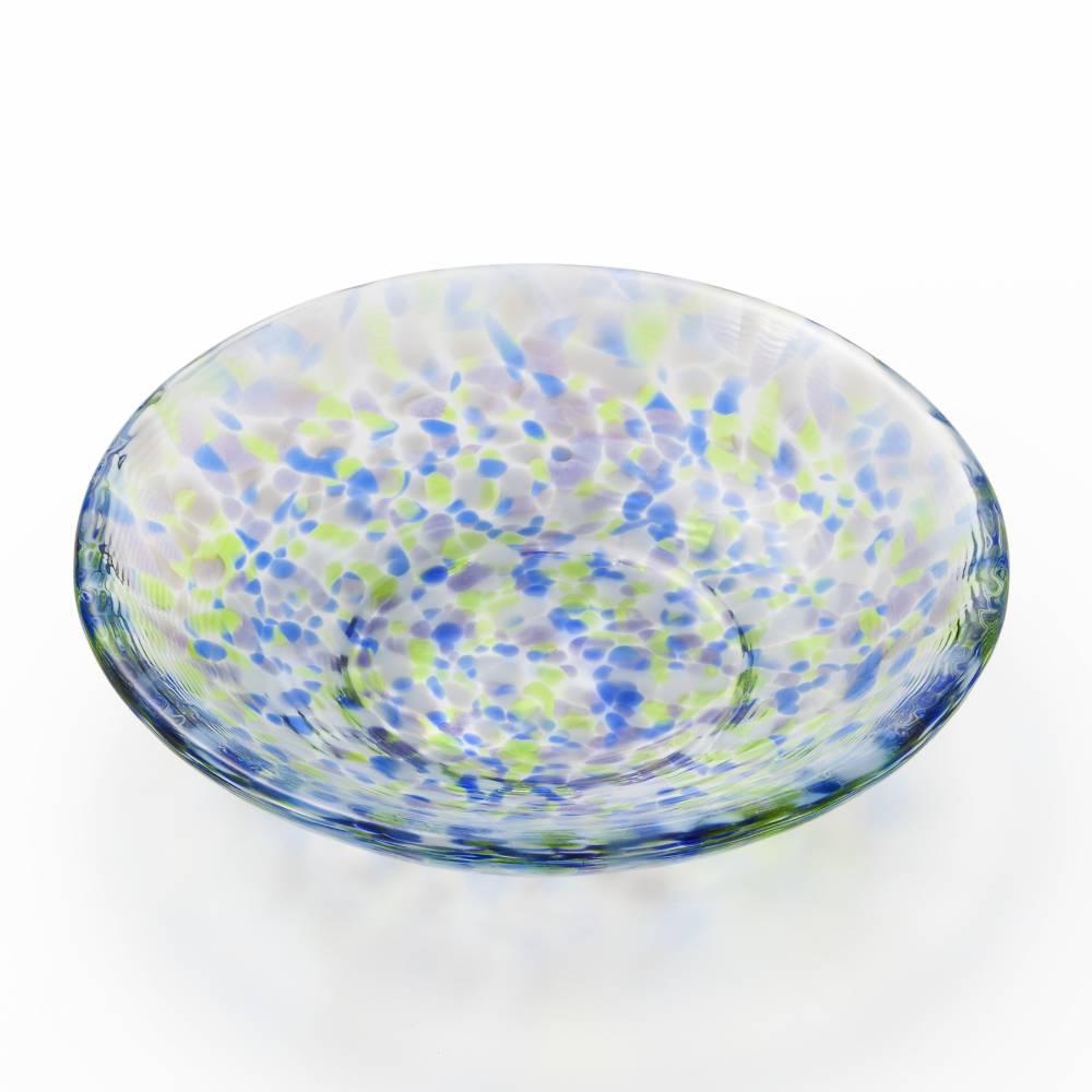 Aderia Handmade Small Glass Plate Water Drops Design 100mm