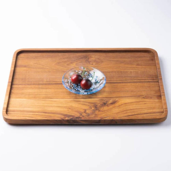 Aderia Handmade Small Glass Plate Water Drops Design 100mm