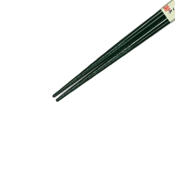 Aoba Dishwasher Safe Wooden Chopsticks Lime Green & Gold Bands 23cm