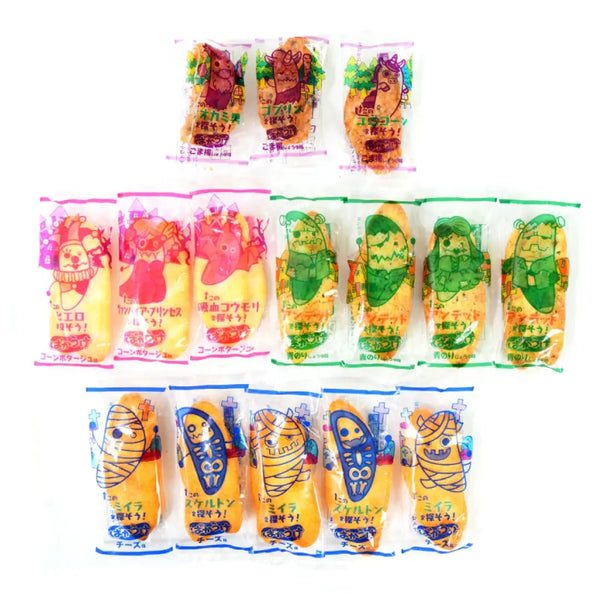 Befco Bakauke Halloween Edition Assorted Senbei Rice Crackers 36 Pieces