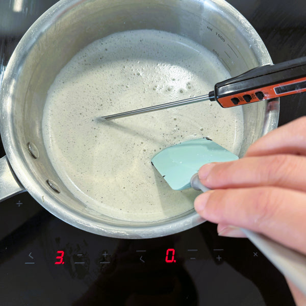 heating the black sesame mixture
