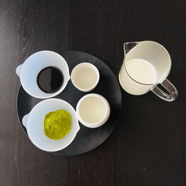 black sesame matcha latte ingredients