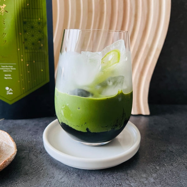 adding the prepared matcha