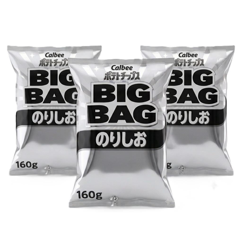 Calbee Norishio Salted Seaweed Potato Chips Big Bag 5.6oz (Pack of 3)