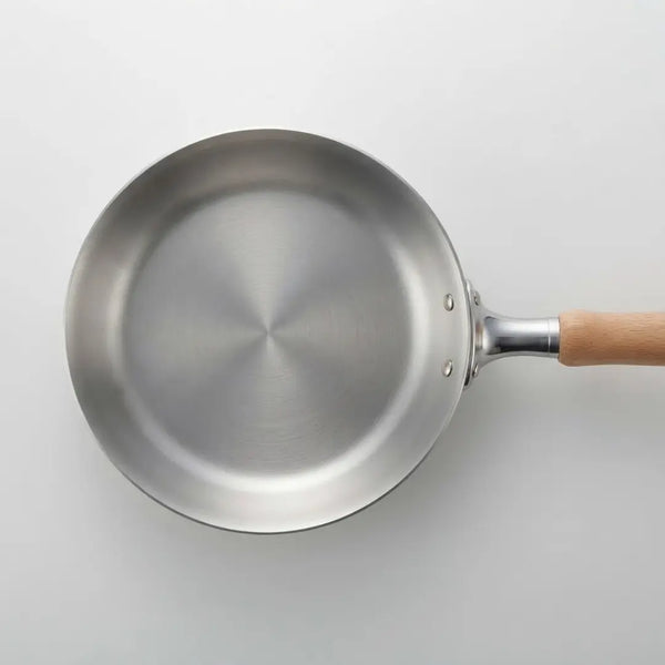Chitose Iron Frying Pan with Wooden Handle Induction Compatible 7"