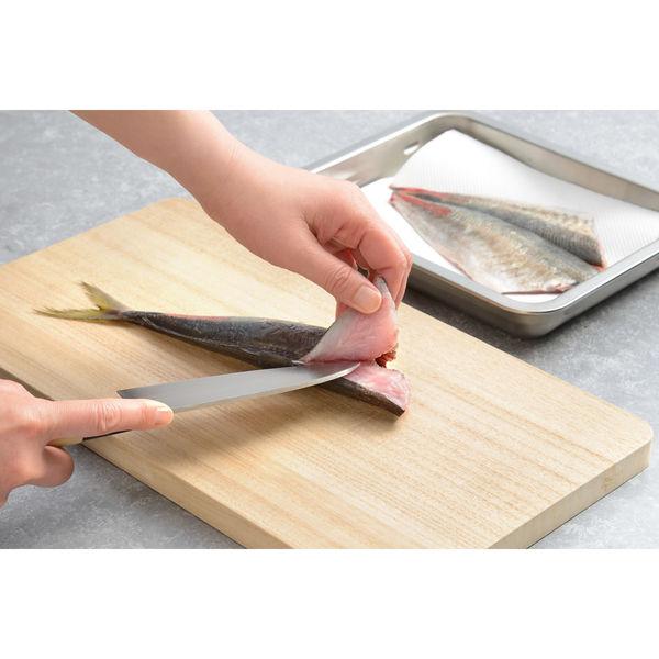 Chitose Japanese Knife 3-Piece Set Wood Handle Santoku, Nakiri & Deba