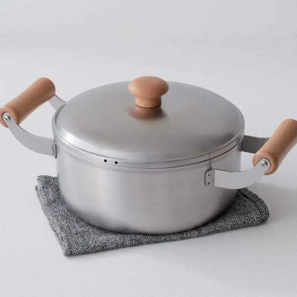 Chitose Stylish Two-Handled Soup Pot With Lid (IH Compatible) 2.8L