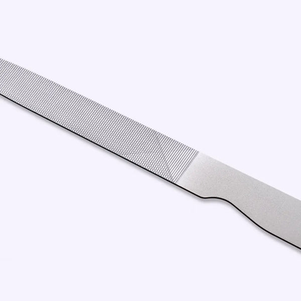 Enzo Stainless Steel Nail File Coarse Grit in Black Gift Box 150mm
