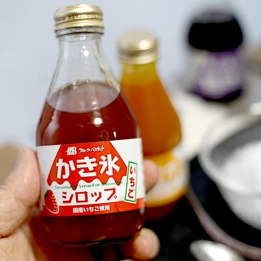 Fruit Basket Strawberry Kakigori Syrup Additive-Free Shaved Ice Syrup 180ml