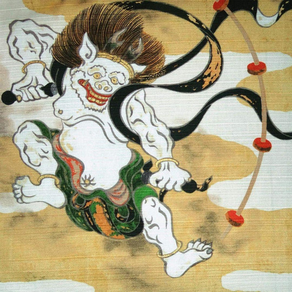 Furoshiki Fujin Raijin Wind & Thunder God Cotton Wrapping Cloth 48x48cm