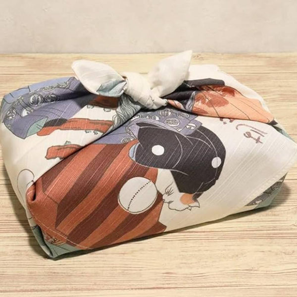 Furoshiki Ukiyo-e Unique Cat Design Versatile Wrapping Cloth 48cm