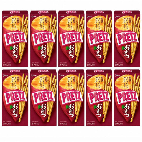 Glico Pretz Osatsu Satsumaimo Sweet Potato Biscuit Sticks 2.19oz (Pack of 10)