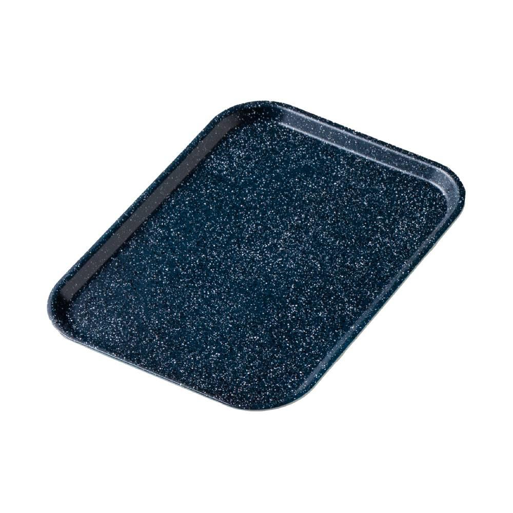 Handmade Stone Style Kishu Lacquerware Tray Non-Slip Navy Blue
