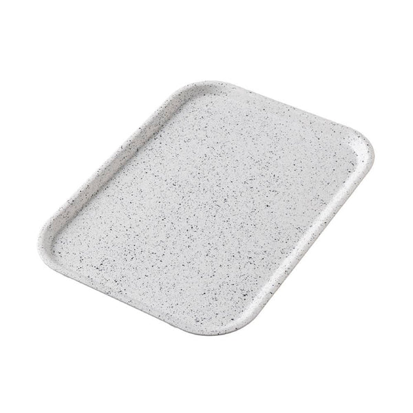Handmade Stone Style Kishu Lacquerware Tray Non-Slip White
