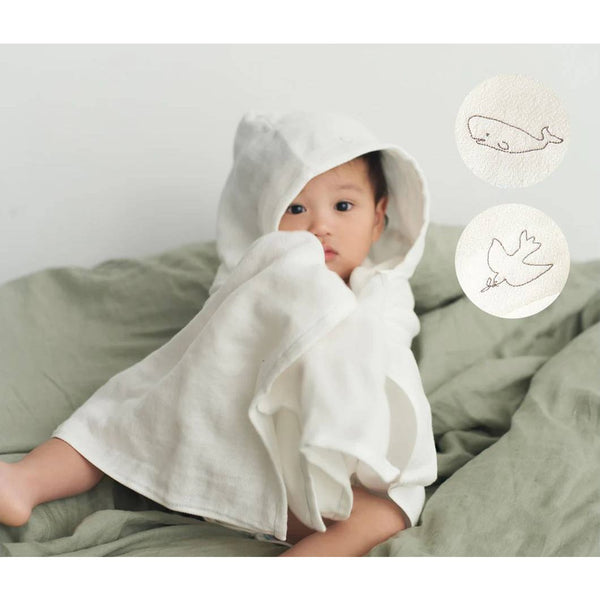 Hartwell Imabari Hooded Baby Bath Towel 100% Cotton Muslin 120cm