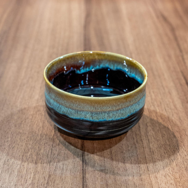 Hasami Porcelain Matchawan Lightweight Black & Brown Matcha Tea Bowl