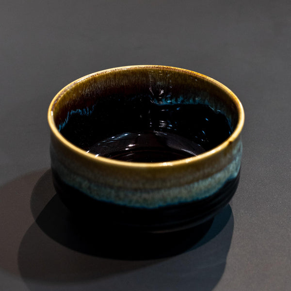 Hasami Porcelain Matchawan Lightweight Black & Brown Matcha Tea Bowl