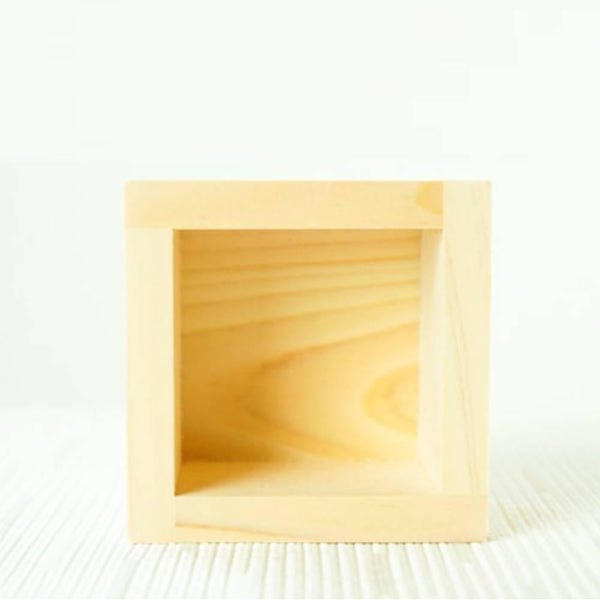 Hinoki Masu Japanese Cypress Wooden Sake Cup Mount Fuji Design