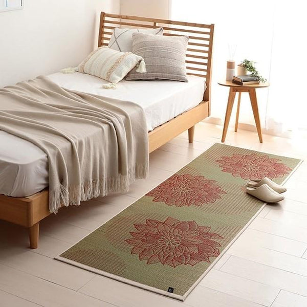 Ikehiko Igusa Tatami Yoga Mat Lotus Flower Pattern 185cm