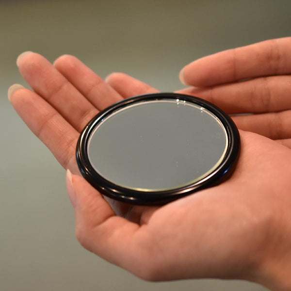 Isuke Compact Hand Mirror Hydrangea Pattern Lacquer Mirror With Bag