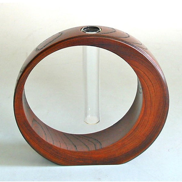 Isuke Lacquered Wooden Flower Vase Crescent Moon Large Size